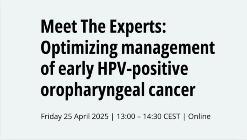 90-min ESTRO Webinar on early HPV+ oropharyngeal cancer – ESTRO
