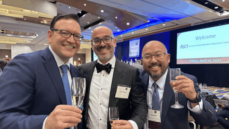 Stephen Oh: Thrilled to be inducted into ASCI