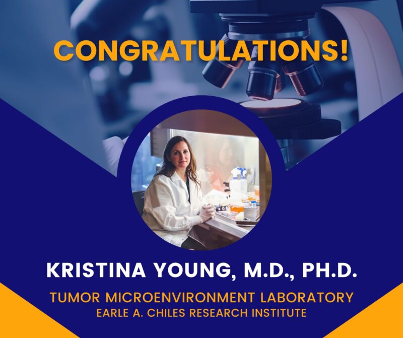 Kristina Young receives the Prestigious R01 grant from the National Institutes of Health - Earle A. Chiles Research Institute
