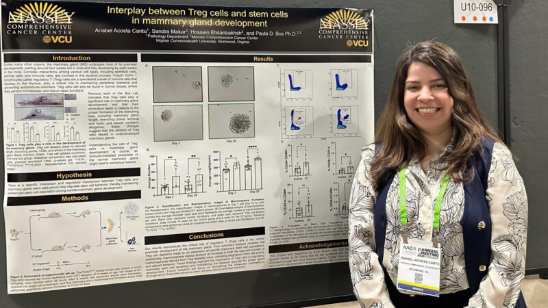 Paula Bos: Superstar Undergraduate from VCU Massey Cancer Center Presents Research at AACR2025