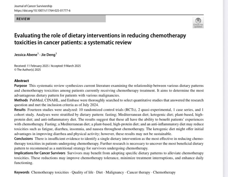 Maryam Lustberg: Evaluating the role of dietary interventions in reducing chemotherapy toxicities in cancer patients
