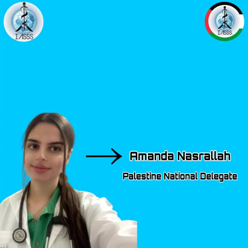Amanda Nasrallah: Proud to announce the establishment of Palestine national satellite committee for this term within the IASSS