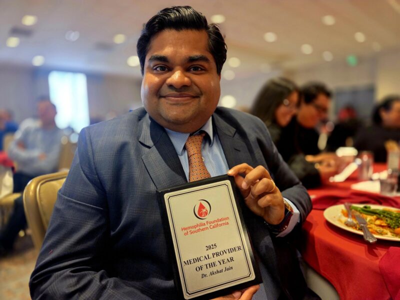 Akshat Jain: I am humbled to receive the 2025 Medical Provider of the Year Award from the Hemophilia Foundation of Southern California