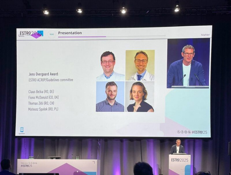 Claus Belka: Jens Overgaard Award for the work invested into the ESTRO-ACROP committee