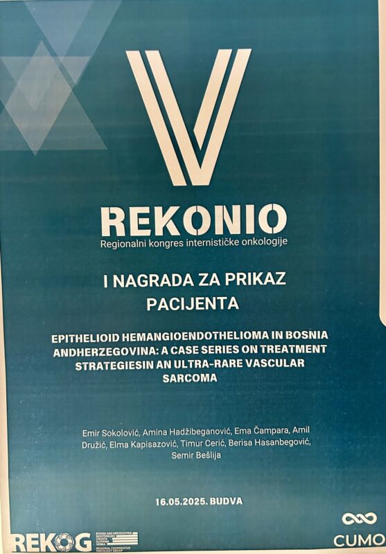 Emir Sokolović: Our Patient Case Presentation was Awarded Best Presentation at the 5th Regional Congress of Medical Oncology