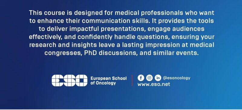 Medical Talk Mastering: The Essential Course for Medical Professionals - European School of Oncology