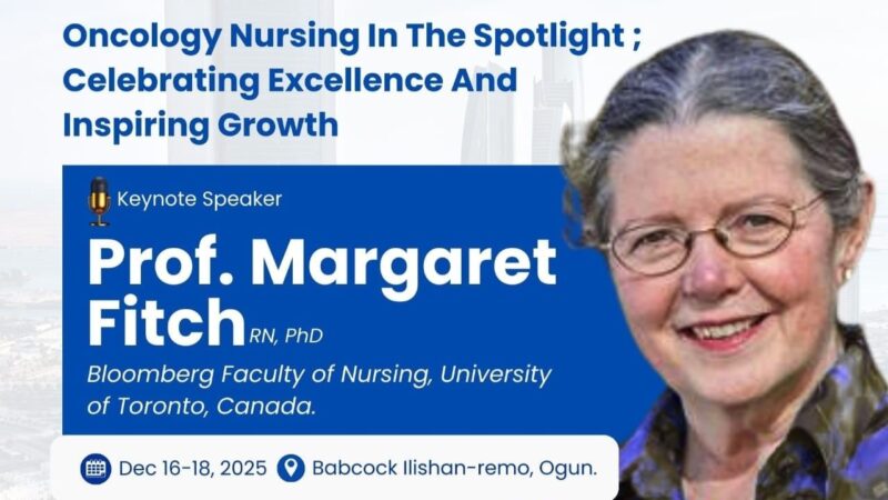 Margaret Fitch Will Be Keynote Speaker at ONS- Nigeria Upcoming Conference