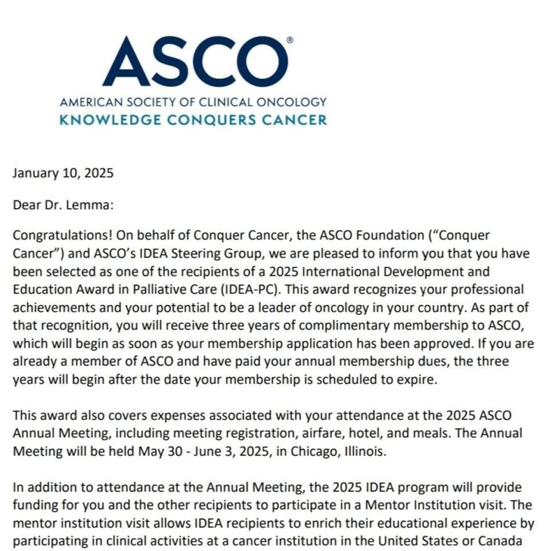 Michael Lemma Wins ASCO IDEA and IDEA-PC Award of 2025