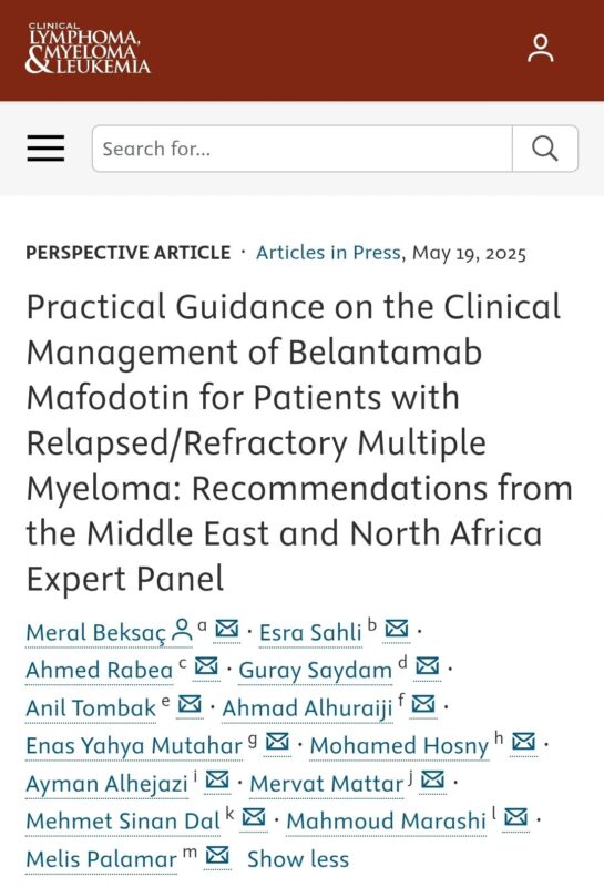Ahmed Magdy Rabea: Practical Guidance on the Clinical Management of Belantamab Mafodotin for Patients with Relapsed/Refractory Multiple Myeloma