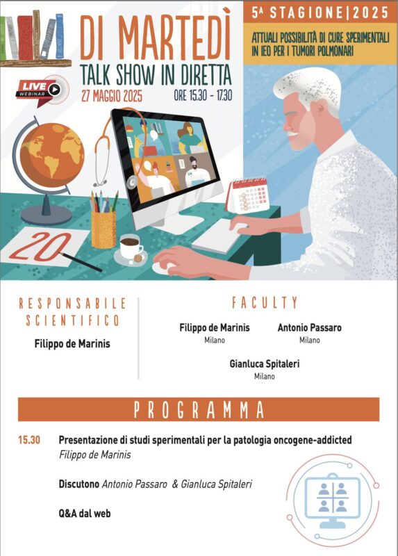 Antonio Passaro: IEO Announces Public “Di Martedì” Event on Clinical Research in Oncogene-Addicted NSCLC