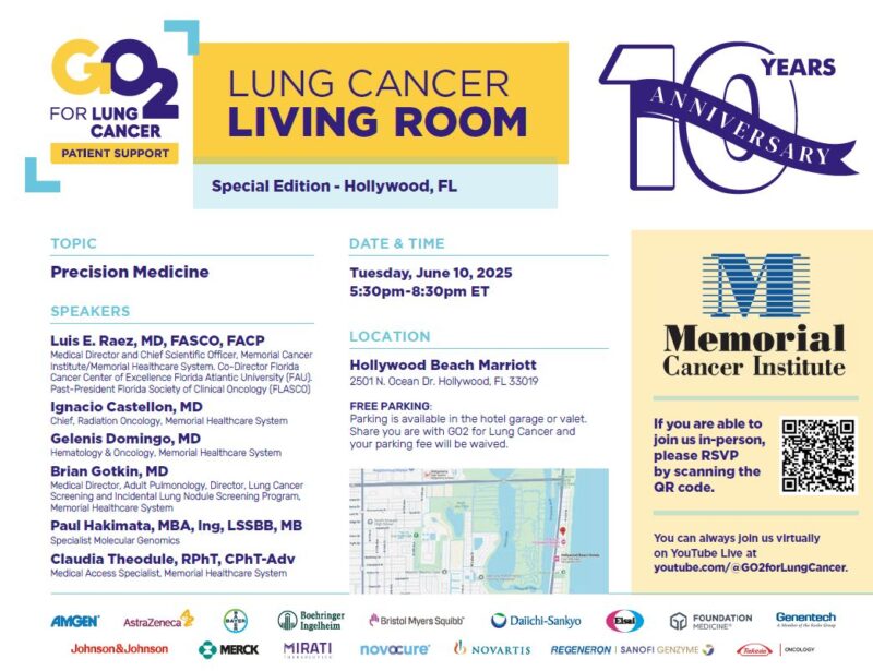 Luis E Raez: 10 Years of Partnership Between Memorial Cancer Institute and GO2 for Lung Cancer Foundation