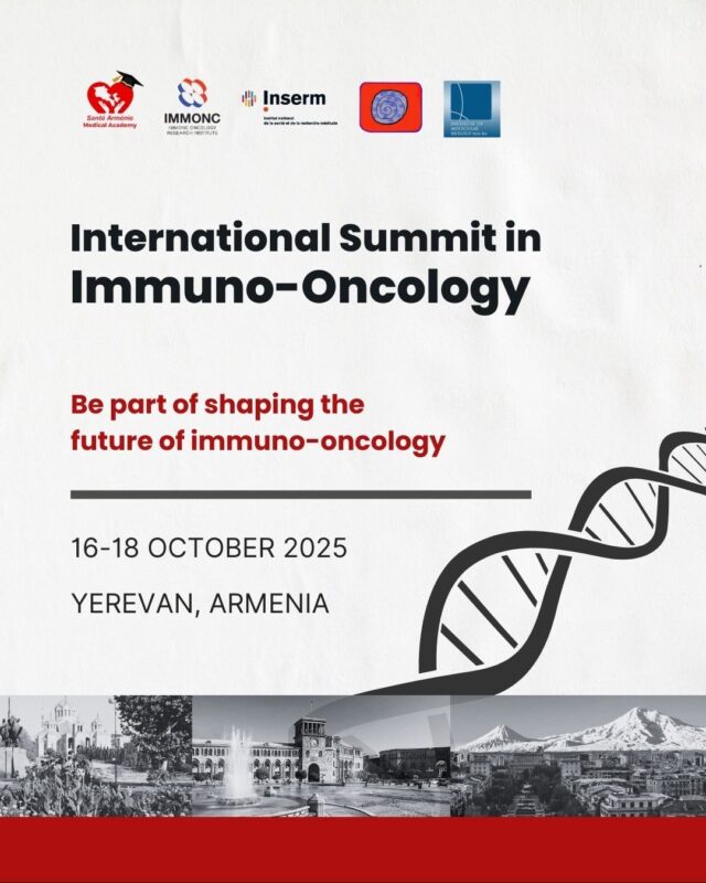 International Summit in Immuno-Oncology is Set for October 2025 in Yerevan - Santé Arménie Medical Academy