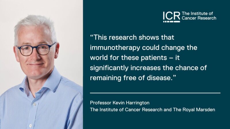 Pembrolizumab Helps Head and Neck Cancer Patients Live Years Longer Cancer-Free – The Institute of Cancer Research