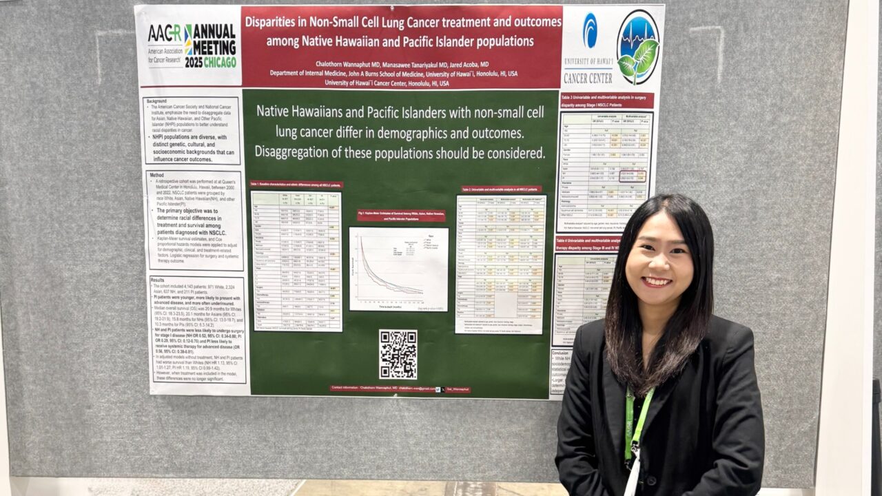 Chalothorn Sai Wannaphut: Honored to present our study at AACR25 on disparities in NSCLC treatment and outcomes