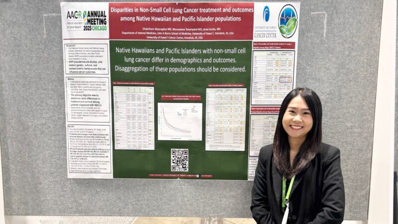 Chalothorn Sai Wannaphut: Honored to present our study at AACR25 on disparities in NSCLC treatment and outcomes
