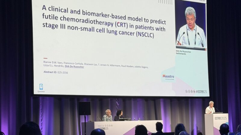 Felipe Couñago: Dirk De Ruysscher presented a model predicting futile CRT in stage III NSCLC at ESTRO25