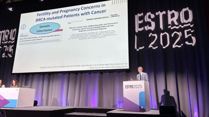 Icro Meattini: Matteo Lambertini’s talk on oncofertility in breas tcancer patients at ESTRO25