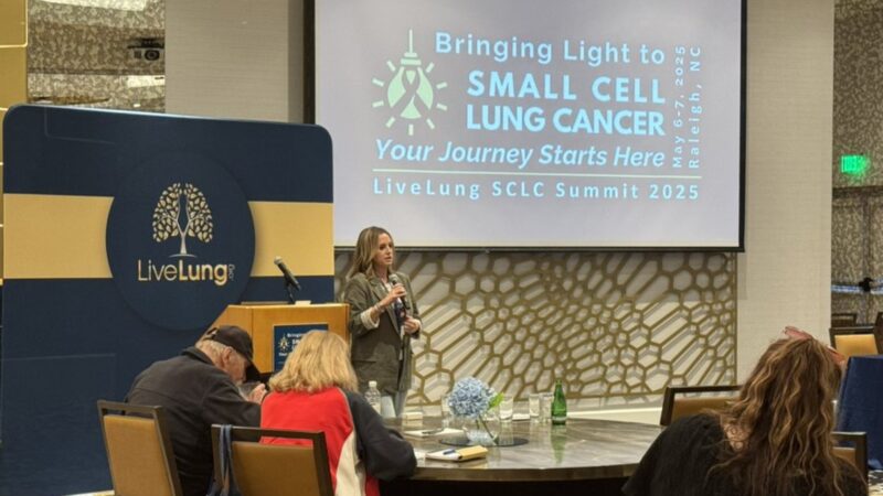 Jeff Yang: Dr. Misty Shields giving a wonderful chat at the Live Lung Small Cell Lung Cancer Summit