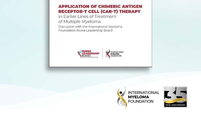 CAR-T therapy is now reaching myeloma patients earlier in treatment – International Myeloma Foundation