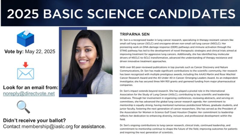 Triparna Sen Highlights Commitment to Small Cell Lung Cancer Research