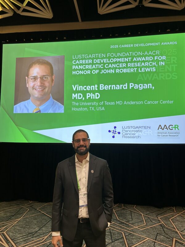 Anirban Maitra: Congratulations to Vince Bernard-Pagan on AACR Career Development Award in honor of Congressman John Lewis