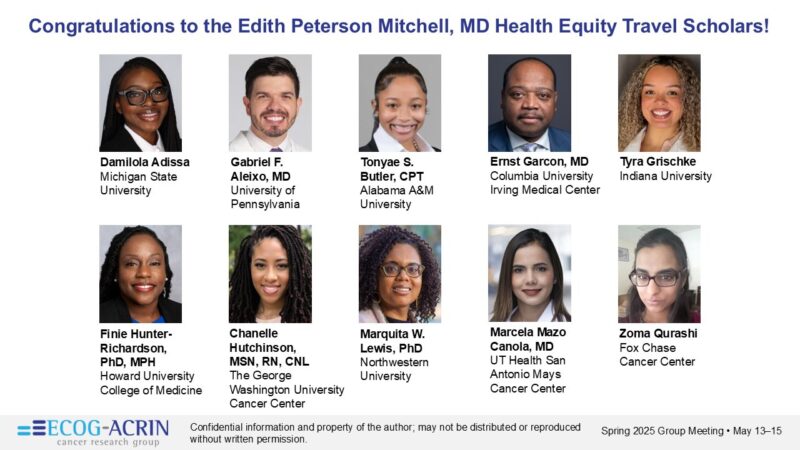 ECOG-ACRIN Cancer Research Group Announces Spring 2025 Edith Peterson Mitchell Health Equity Scholarship Recipients