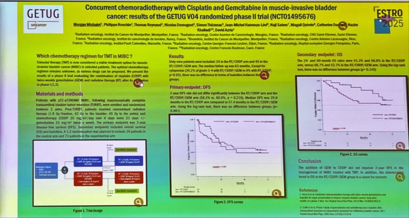 Pierre Blanchard: V04 randomized study on Gem/Cis chemoradiation for bladder cancer at ESTRO25