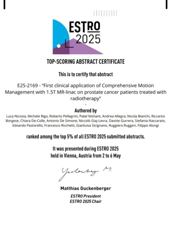 Filippo Alongi: Radiotherapy Innovation Recognized at ESTRO 2025