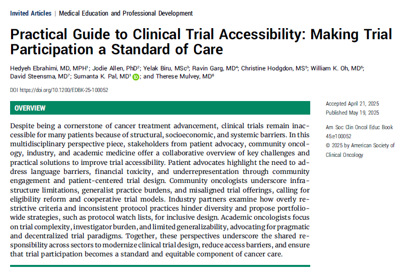 Yelak Biru: Practical Guide to Clinical Trial Accessibility - Making Trial Participation a Standard of Care