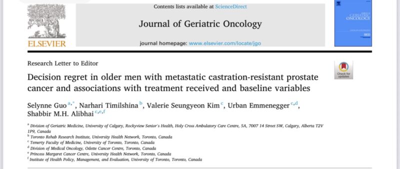 Galip Can Uyar: What Drives Decision Regret in Older Men with mCRPC?