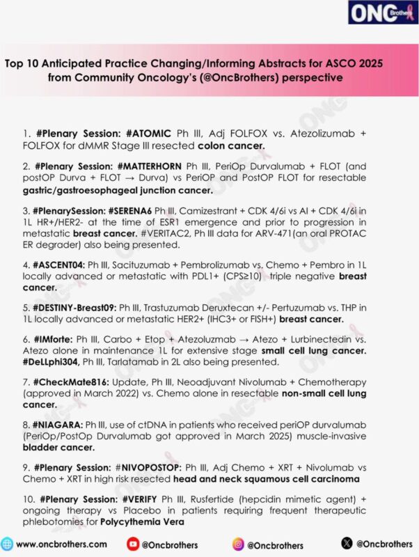 Oncology Brothers: Less than 2 weeks to ASCO25