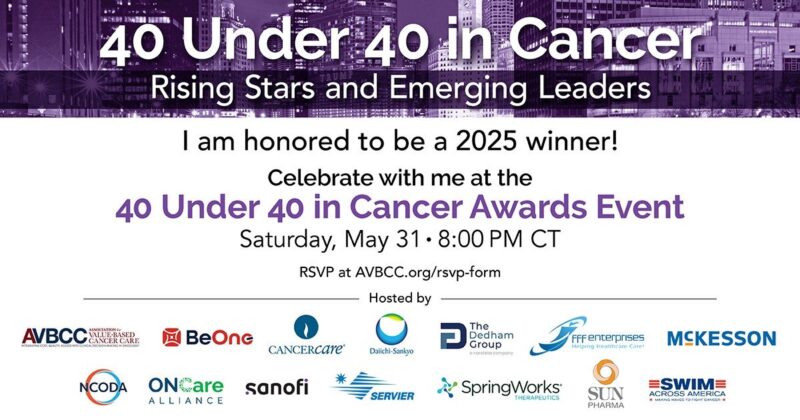 Ramy Sedhom: Privilaged to be recognized in AVB Cancer Care’s 40 Under 40 for Holistic Oncology Leadership