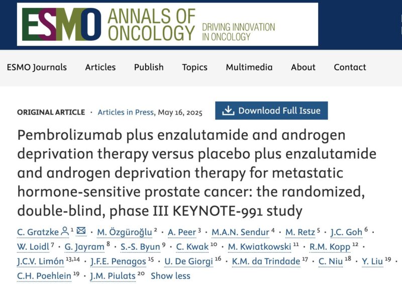 Yüksel Ürün: KEYNOTE-991 Trial Results in mHSPC Treatment