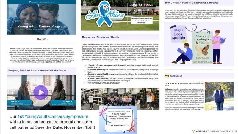 Cathy Eng: May Edition of the Young Adult Cancer Program Newsletter