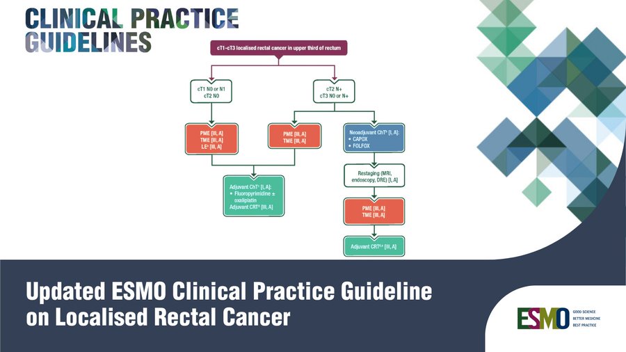 Updated ESMO Clinical Practice Guideline on Localized Rectal Cancer
