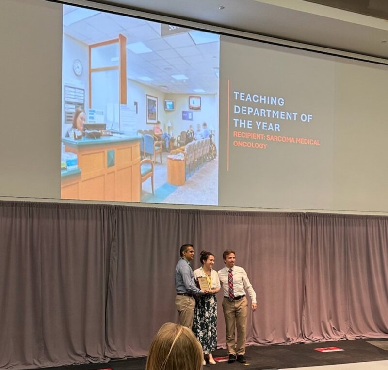 Fadi Haddad Congratulates Elise Nassif Haddad for The "Teaching Department of the Year" Award