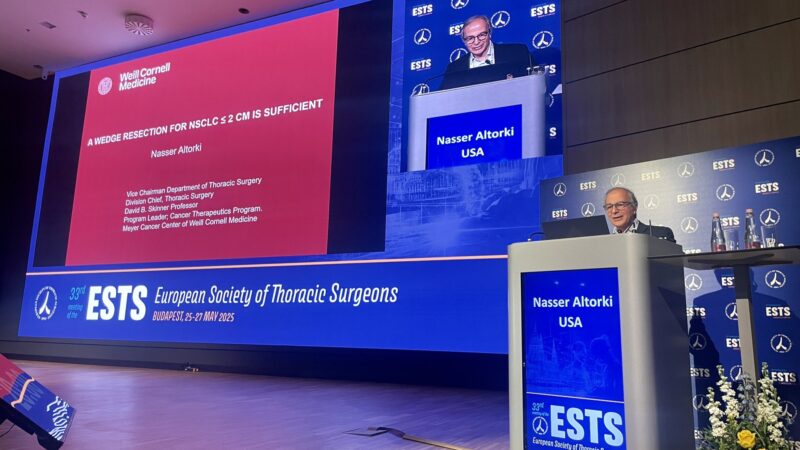Nasser Altorki presents a bold perspective at ESTS 2025 – European Society of Thoracic Surgeons