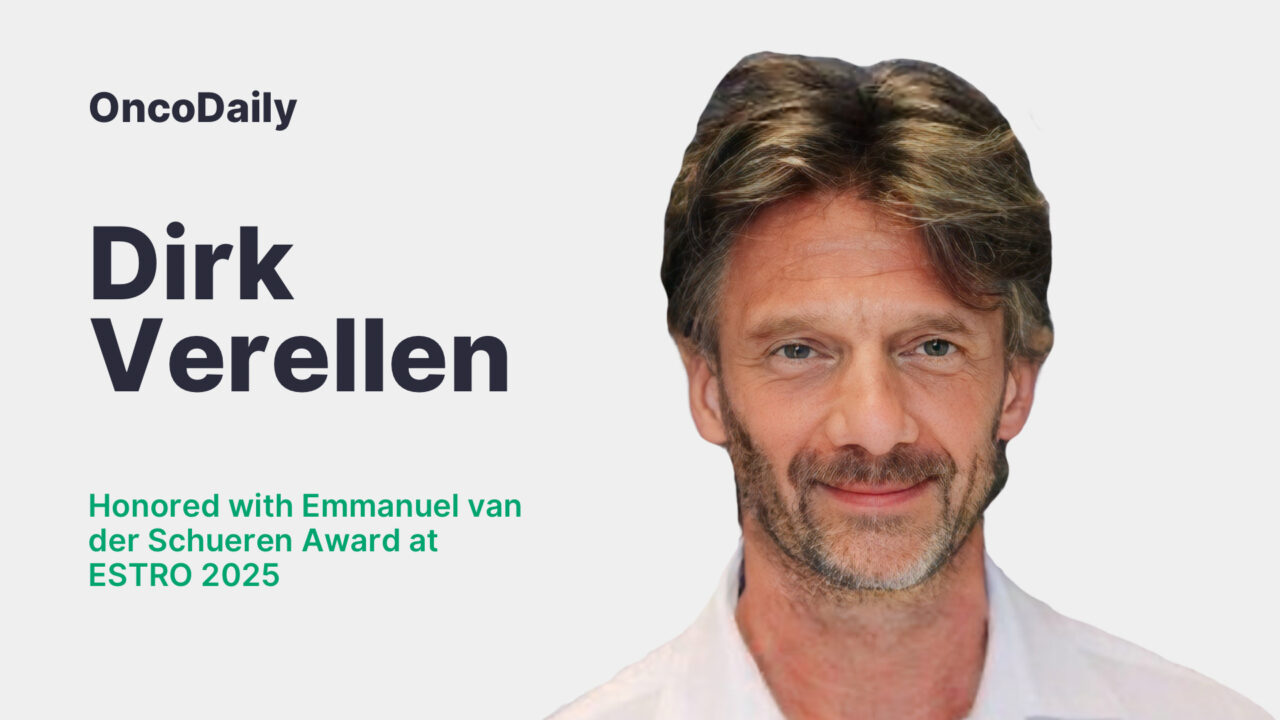 Dirk Verellen Honored with Emmanuel van der Schueren Award at ESTRO 2025