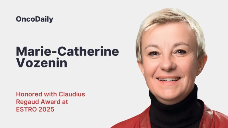 Marie-Catherine Vozenin Honored with Claudius Regaud Award at ESTRO 2025