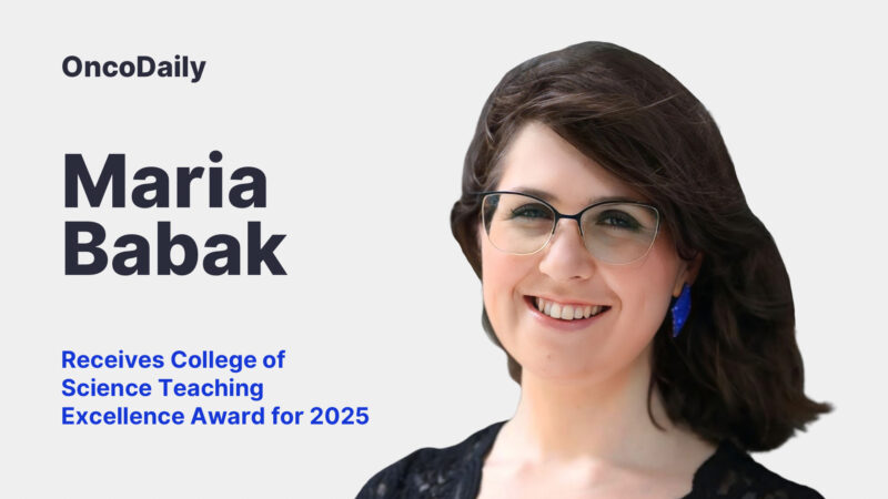 Prof. Maria Babak Receives College of Science Teaching Excellence Award for 2025