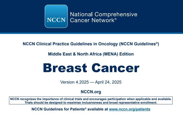 Hesham ElGhazaly: Honored to have contributed to the development of the NCCN MENA Breast Cancer Guidelines