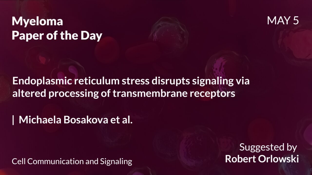Myeloma Paper of the Day, May 5th, suggested by Robert Orlowski