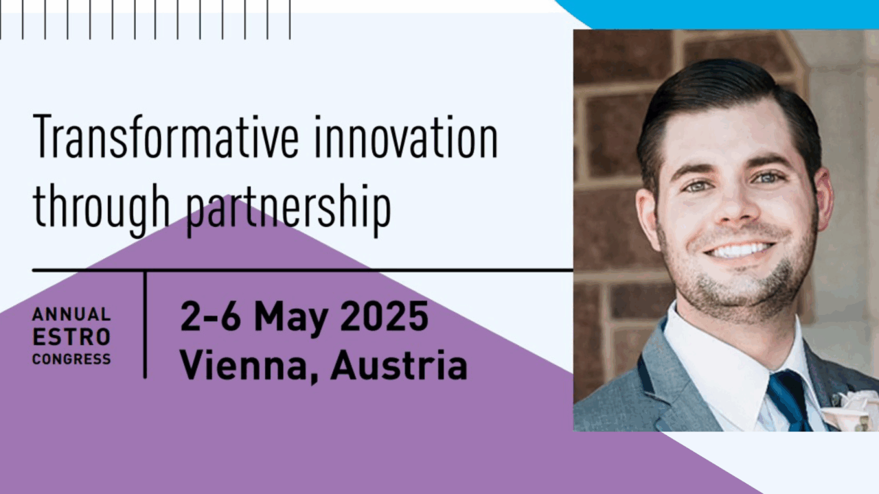 Robbie Beckert will present Award-Winning Research on Adaptive Radiotherapy at ESTRO 2025