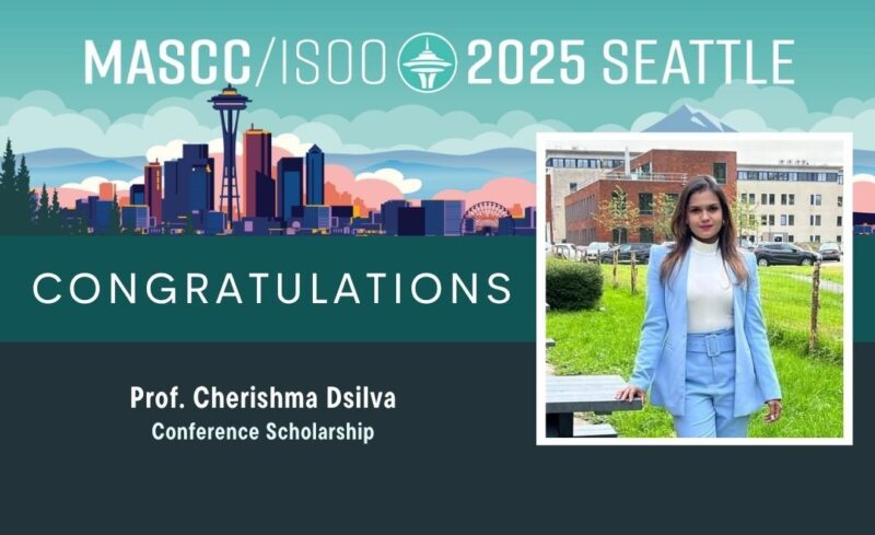 Cherishma Dsilva is the Recipient of MASCC/ISOO 2025 Conference Scholarship