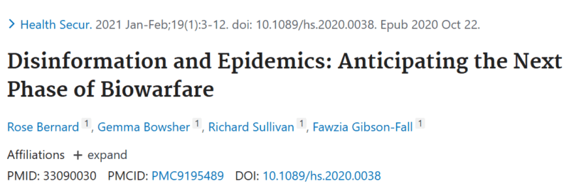 Richard Sullivan on AI-Driven Health Disinformation in Modern Conflicts