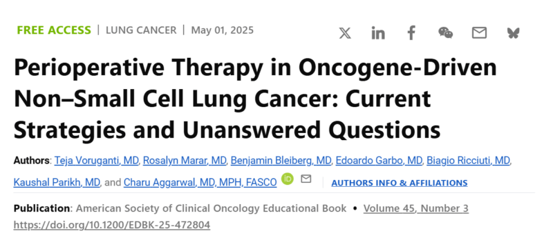 Diego A. Díaz García: Perioperative therapy is reshaping early-stage oncogene-driven NSCLC