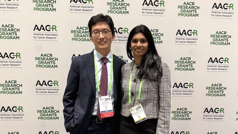 Qing Zhang reflects on AACR25 grantee reception with colleagues and mentors