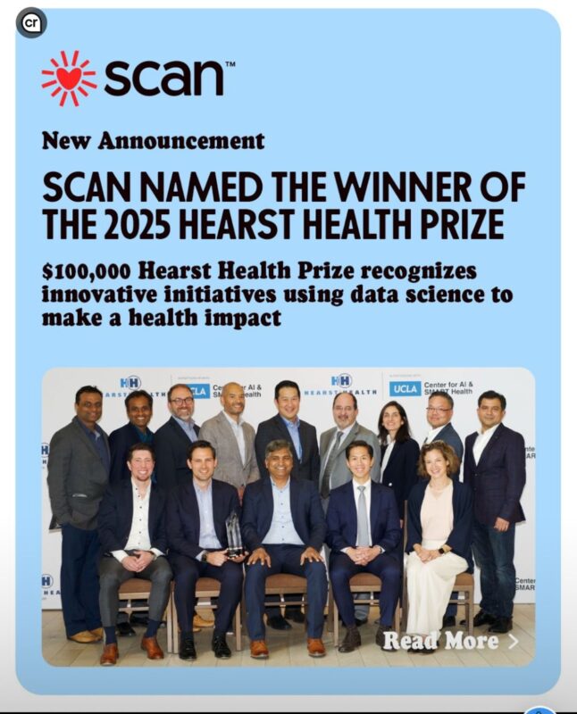Sachin H. Jain: SCAN Health is the winner of Hearst Health $100,000 Prize for PATH Initiative