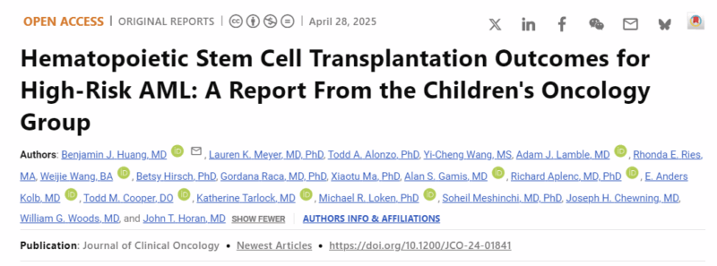Hematopoietic Stem Cell Transplantation Outcomes for High-Risk Acute Myeloid Leukemia