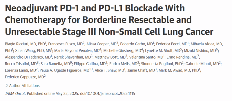 Diego Díaz García: Neoadjuvant PD-1/PD-L1 Blockade + Chemotherapy Shows Promising Results in Borderline Stage III NSCLC